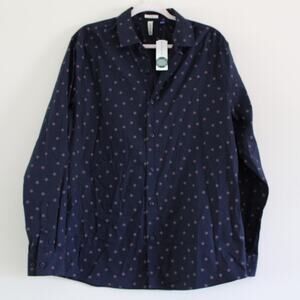 NWT Artefact Stitchfix Stretch Poplin Long Sleeve Button Down Shirt Blue